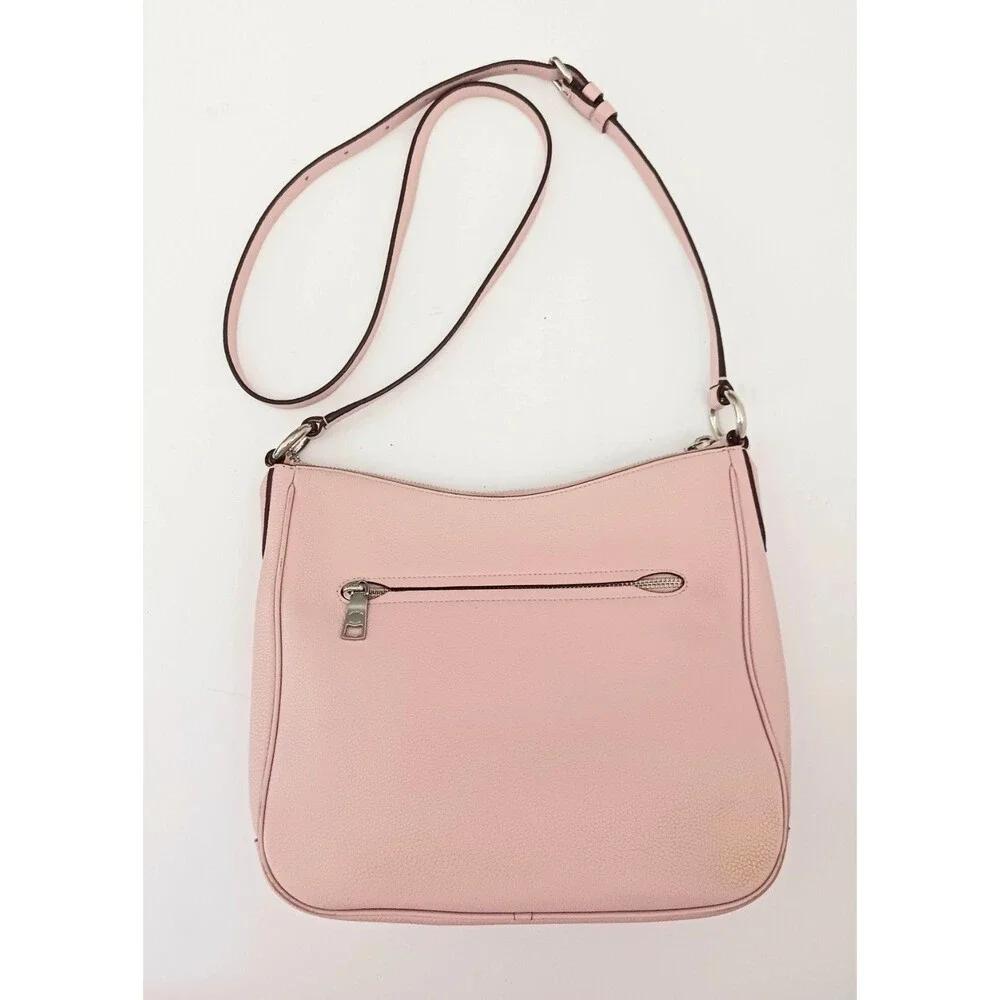 Coach Chaise Crossbody Lt Pink Pebbled Leather 35543 Tassel Trim
